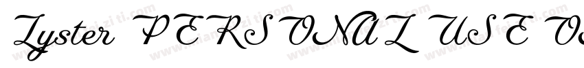 Lyster PERSONAL USE ONLY字体转换